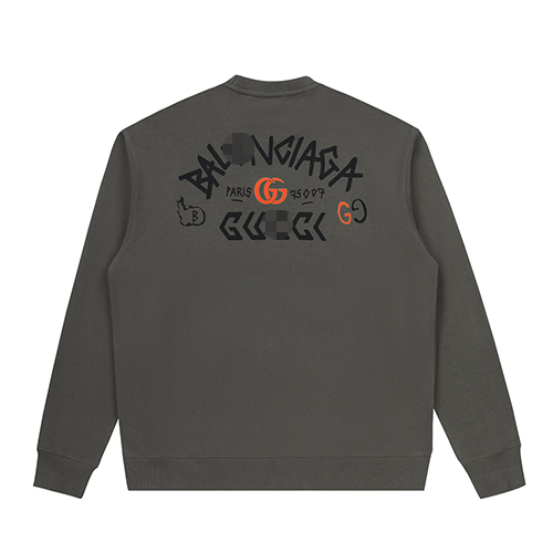 バレンシアガ × グッチ コピー 長袖　スウェットTシャツ 