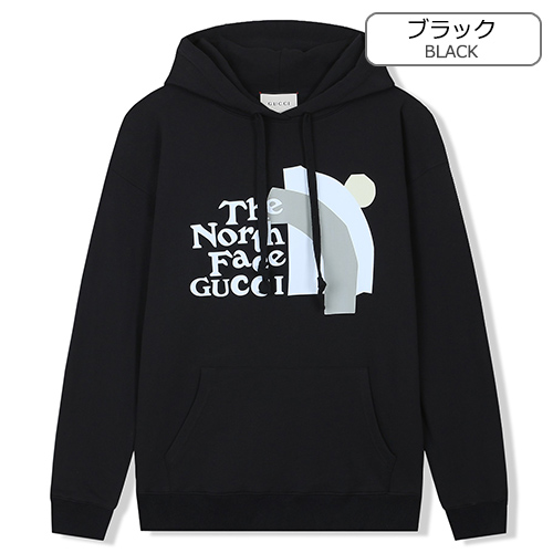 グッチ コラボ ノースフェイス偽物 フード 人気のパーカー