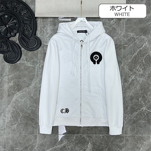 クロムハーツ ジップアップ ジャケット アウター ★ 2カラー ★ S~XL ★ 十字ロゴ付き ★