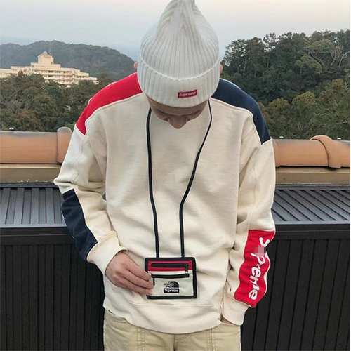 シュプリーム スウェット長袖 Tシャツ ♧ 袖supreme字ロゴ ♧ 単色 ♧ セットアイテム ♧