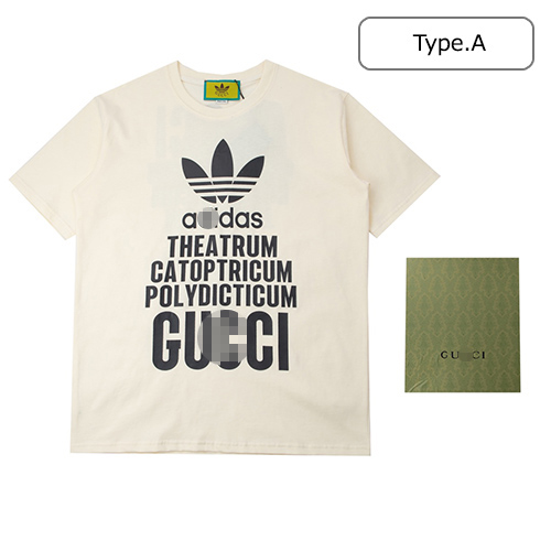 グッチ コラボ アディダスコピー  ♡  メンズレディース 半袖 Tシャツの通販 ♡