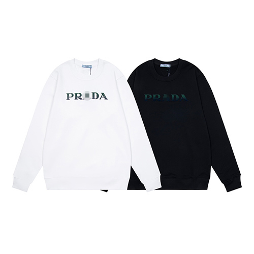 プラダ偽物 スウェットTシャツ  ♡   首の後ろグリーンマークポイント  ♡   2カラー  ♡  ＸＳ～Ｌ  ♡