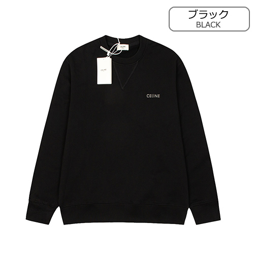 セリーヌ長袖 スウェットTシャツ ♡ CELINEロゴポイント ♡ 2カラー ♡ XS~L ♡