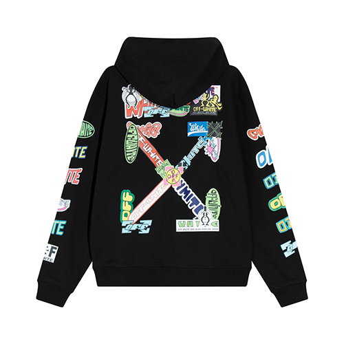 オフホワイト フード 人気のパーカー ♡ ロゴ プリント ♡ XS~L ♡