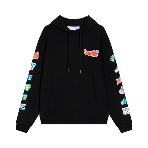 オフホワイト フード 人気のパーカー ♡ ロゴ プリント ♡ XS~L ♡