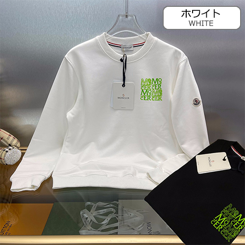 モンクレールコピー  長袖 スウェットTシャツ高品質　  ♡　ブラック＆ホワイト　♡