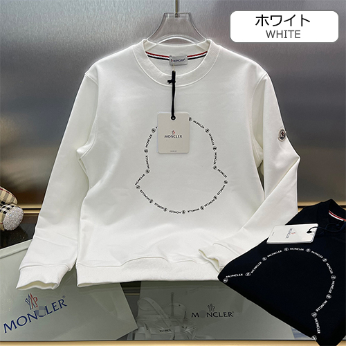 モンクレールコピー 長袖 スウェットTシャツ高品質 ♡ ブラック&ホワイト ♡ MONCLER ♡
