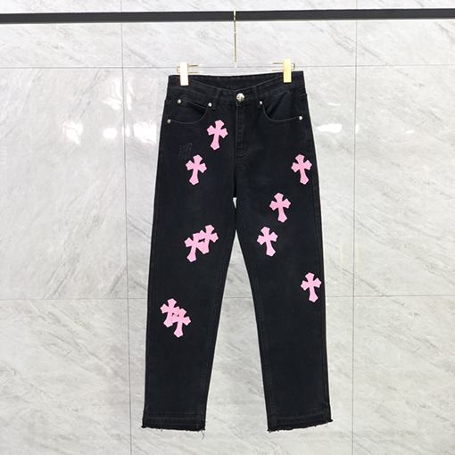 クロムハーツ デニムパンツ   メンズファッションの通販    ♡ ピンク十字架ポイント ♡ 28.30.32.34.36サイズ ♡