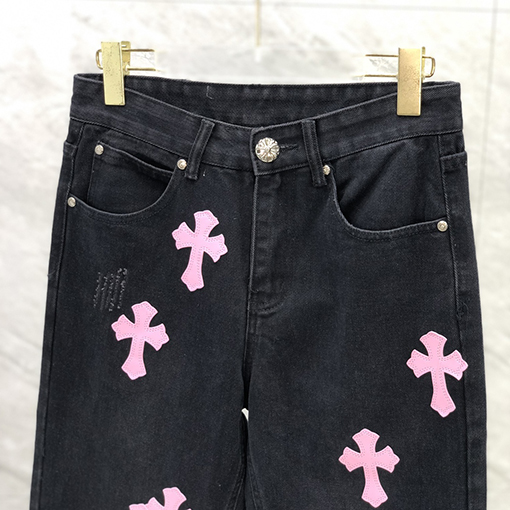 クロムハーツ デニムパンツ   メンズファッションの通販    ♡ ピンク十字架ポイント ♡ 28.30.32.34.36サイズ ♡
