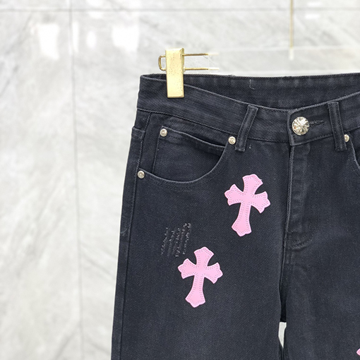 クロムハーツ デニムパンツ   メンズファッションの通販    ♡ ピンク十字架ポイント ♡ 28.30.32.34.36サイズ ♡