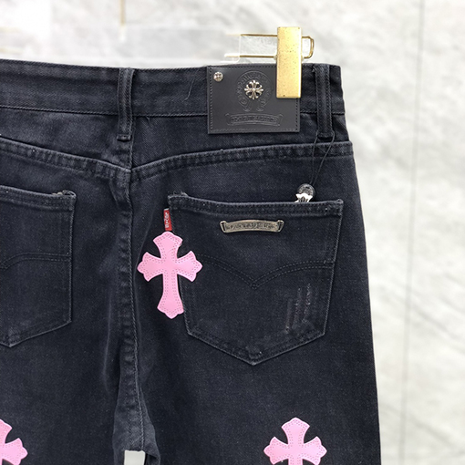 クロムハーツ デニムパンツ   メンズファッションの通販    ♡ ピンク十字架ポイント ♡ 28.30.32.34.36サイズ ♡