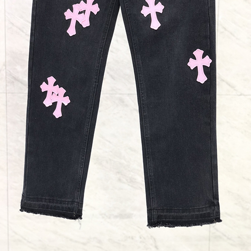クロムハーツ デニムパンツ   メンズファッションの通販    ♡ ピンク十字架ポイント ♡ 28.30.32.34.36サイズ ♡