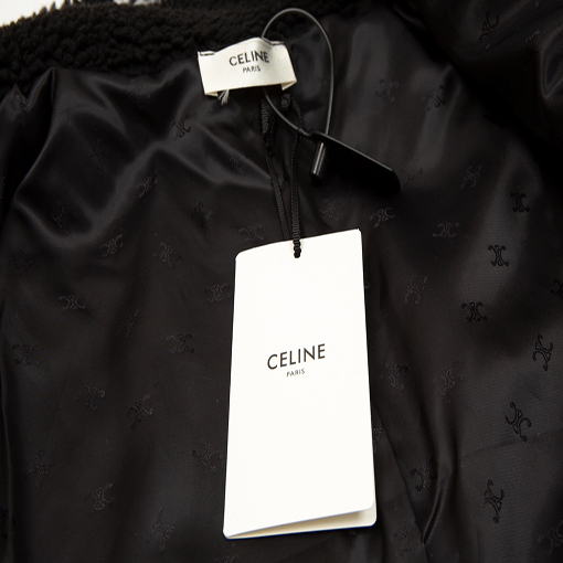 フセリーヌリースジャケットアウター♡ 高品質♡ CELINEマークロゴ♡ テディウールジャケット♡