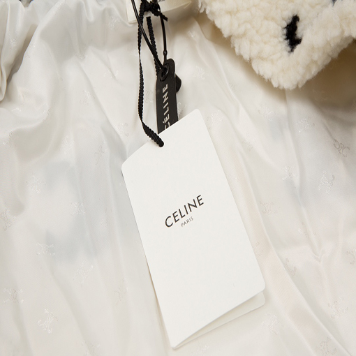 フセリーヌリースジャケットアウター♡ 高品質♡ CELINEマークロゴ♡ テディウールジャケット♡