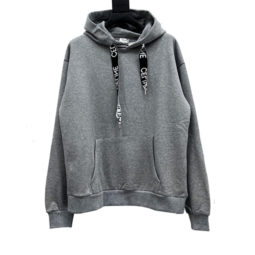 【超美品✨】 セリーヌ 偽物 ♡ フード付き ルーズスウェット パーカー ♡ グレー・ブラック ♡ S~L ♡