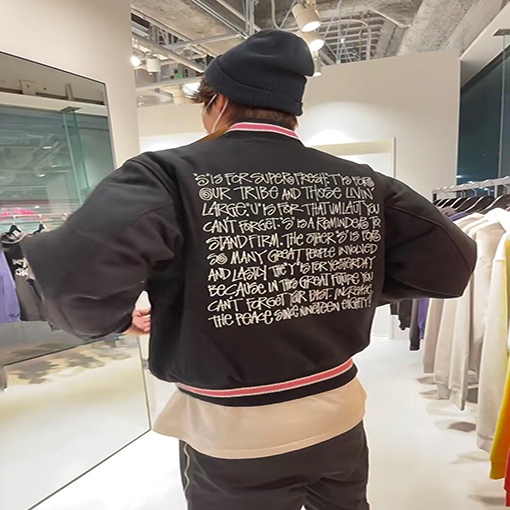 ステューシー服コピー ✶ 中綿 ジャケットアウター ✶ 背中いっぱいロゴポイント特有な刺繍工芸 ✶ S~XL ✶
