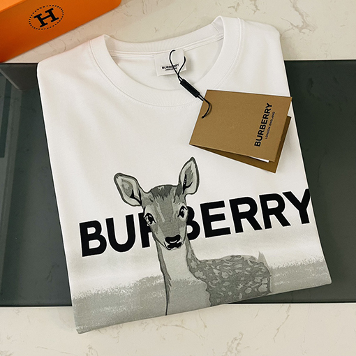 【 23ss新商品✨】バーバリー服偽物 プリント半袖Tシャツメンズファッション通販 2色 ✶ ブラック・ホワイト✶ XS~L ✶