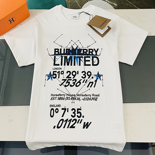 【 23ss新商品✨】バーバリー服偽物 プリント半袖Tシャツメンズファッション通販 2色 ✶ ブラック・ホワイト✶ XS~L ✶