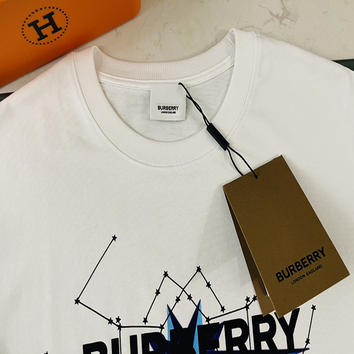 【 23ss新商品✨】バーバリー服偽物 プリント半袖Tシャツメンズファッション通販 2色 ✶ ブラック・ホワイト✶ XS~L ✶
