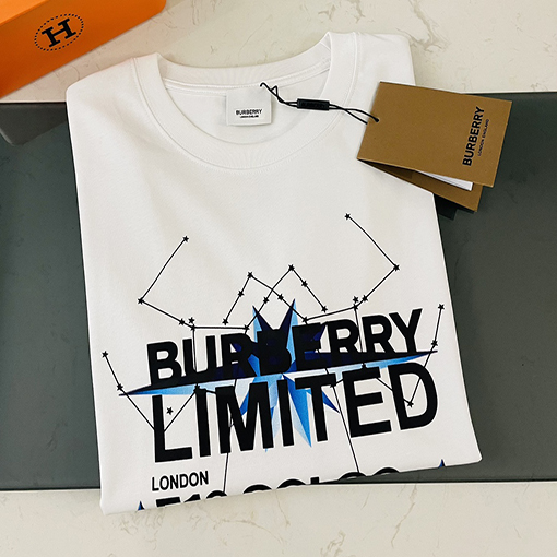 【 23ss新商品✨】バーバリー服偽物 プリント半袖Tシャツメンズファッション通販 2色 ✶ ブラック・ホワイト✶ XS~L ✶