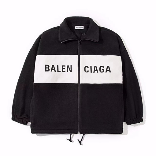 バレンシアガ フリースジャケットアウター BALENCIAGAゴロ ✶ ブラック・グレー ✶ XS~L ✶
