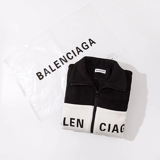 バレンシアガ フリースジャケットアウター BALENCIAGAゴロ ✶ ブラック・グレー ✶ XS~L ✶