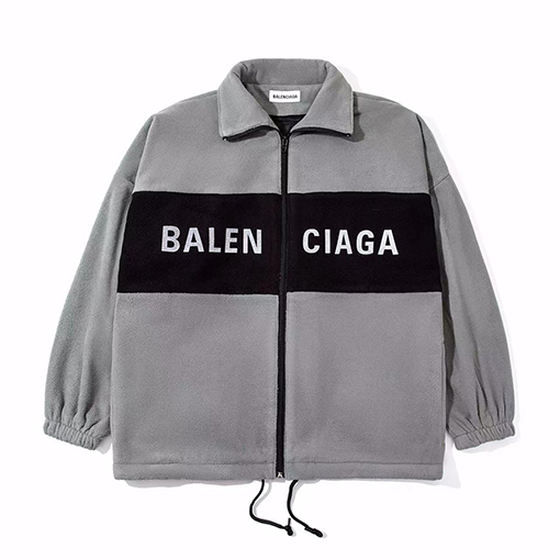 バレンシアガ フリースジャケットアウター BALENCIAGAゴロ ✶ ブラック・グレー ✶ XS~L ✶