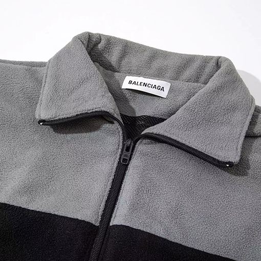 バレンシアガ フリースジャケットアウター BALENCIAGAゴロ ✶ ブラック・グレー ✶ XS~L ✶
