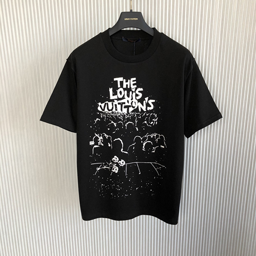 【23ss新商品✨】ルイヴィトン高品質半袖Tシャツ✶パーティー模様ロゴ✶ ワンカラー✶XS~XL ✶