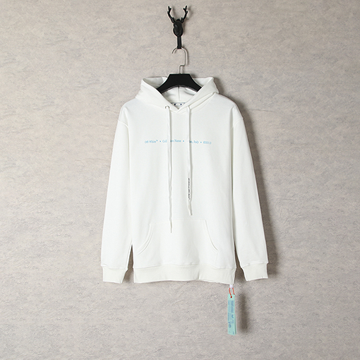 オフホワイト服コピー 安いフードパーカー落書きプリント風 ★オーバーサイズ★