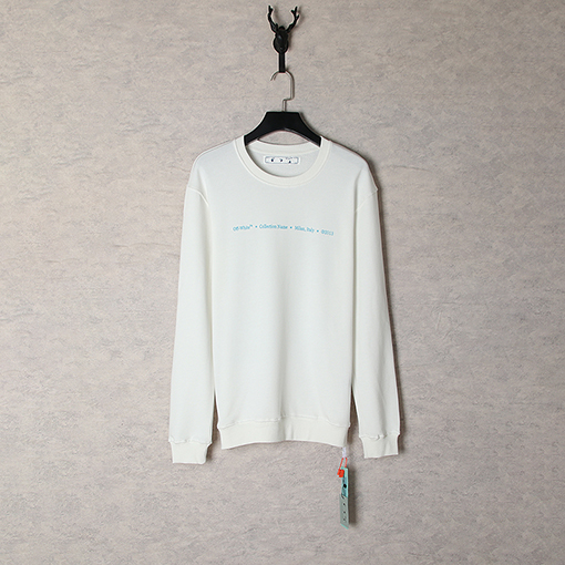 オフホワイト服偽物 メンズレディース スウェット長袖 Tシャツ★  ロゴ プリント