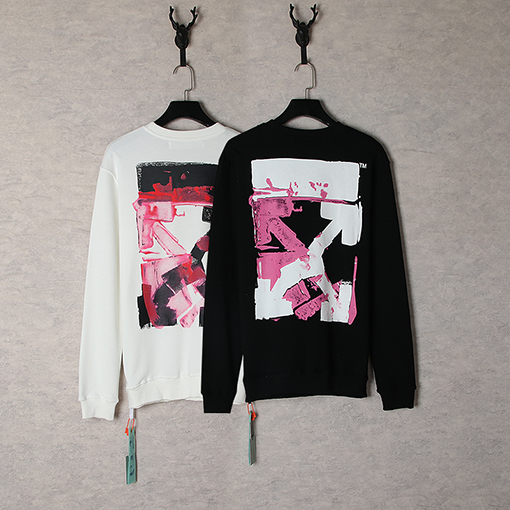 オフホワイトOFF-WHITEスーパーコピー スウェットTシャツ ★矢印ロゴ プリント ★