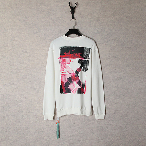 オフホワイトOFF-WHITEスーパーコピー スウェットTシャツ ★矢印ロゴ プリント ★