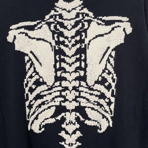 セント マイケルX VLONE KNIT BONE 骸骨 ニット  セーター  オーバーサイズ