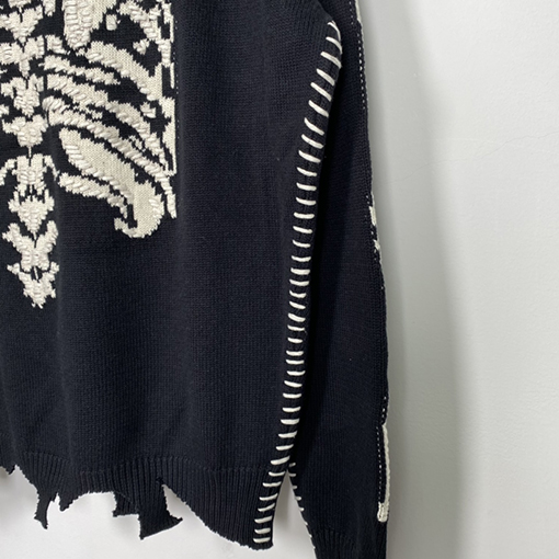 セント マイケルX VLONE KNIT BONE 骸骨 ニット  セーター  オーバーサイズ