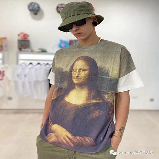 【コラボシリーズ✨】SUPREME 22SS STONE ISLAND服コピー ★  モナリザ 半袖 Tシャツの通販 ★