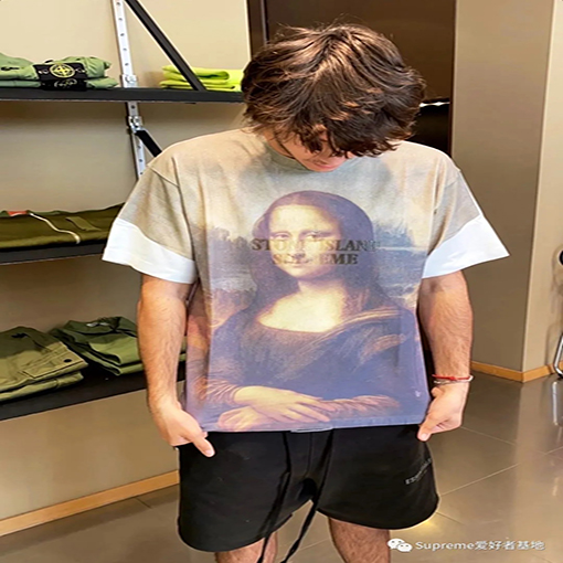 【コラボシリーズ✨】SUPREME 22SS STONE ISLAND服コピー ★  モナリザ 半袖 Tシャツの通販 ★