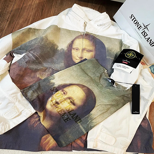 【コラボシリーズ✨】SUPREME 22SS STONE ISLAND服コピー ★  モナリザ 半袖 Tシャツの通販 ★