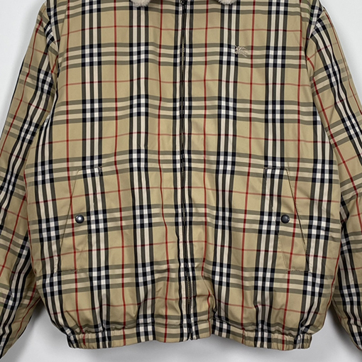 【コラボシリーズ✨】Supreme x Burberryコピー チェック ダウンジャケット★ Shearling Collar Down Puffer Jacket★