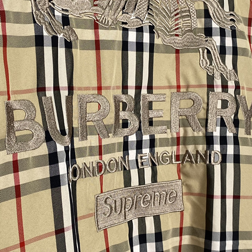 【コラボシリーズ✨】Supreme x Burberryコピー チェック ダウンジャケット★  Shearling Collar Down Puffer Jacket★