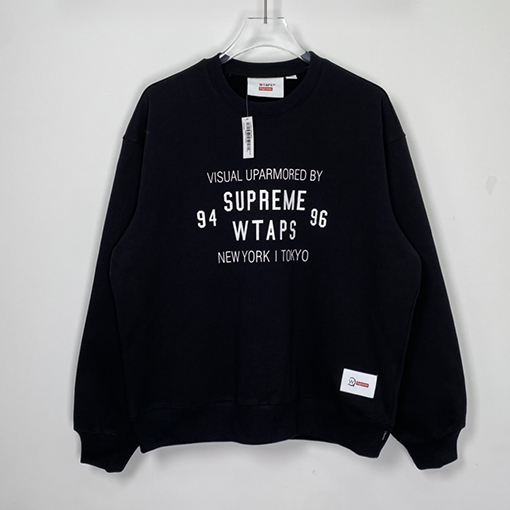 【コラボシリーズ✨】Supreme FW21 X WTAPSコピー ★ SUPRE WTAPSロゴスウェット長袖 Tシャツ2色★