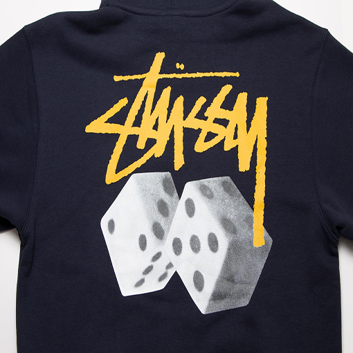 【Stussy 22FW】ステューシーコピー安い フードパーカー ★ さいころロゴ プリント ★