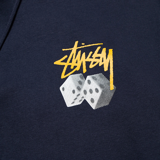 【Stussy 22FW】ステューシーコピー安い フードパーカー ★ さいころロゴ プリント ★