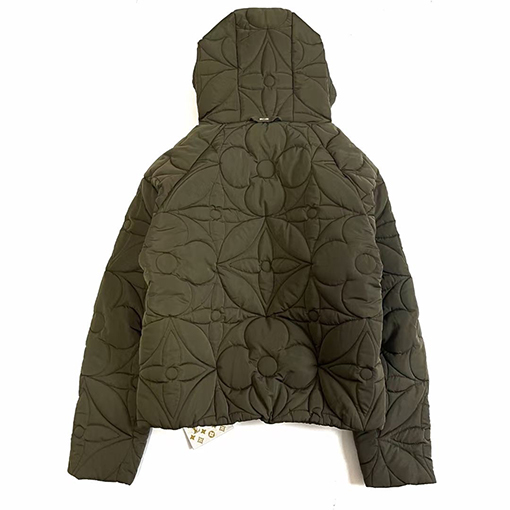 ルイヴィトン服偽物 中綿 ジャケットアウター ミリタリーグリーンカラー