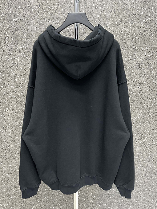 バレンシアガ人気高品質フード パーカー  BALENCIAGAサインの文字 　 ブラック・ホワイト