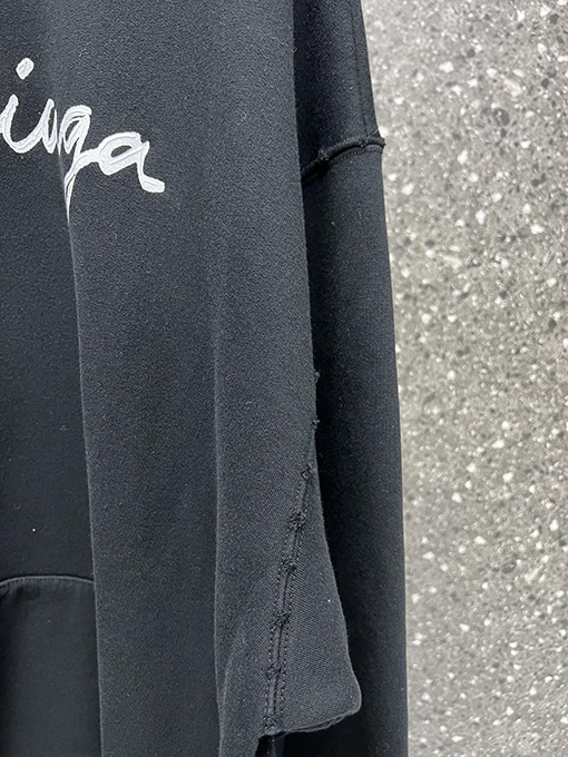 バレンシアガ人気高品質フード パーカー  BALENCIAGAサインの文字 　 ブラック・ホワイト