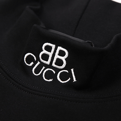 コラボシリーズ グッチ x バレンシアガ コピー 長袖 Tシャツ 襟BBGucciロゴ