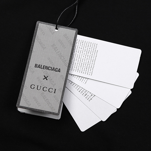 コラボシリーズ グッチ x バレンシアガ コピー 長袖 Tシャツ 襟BBGucciロゴ