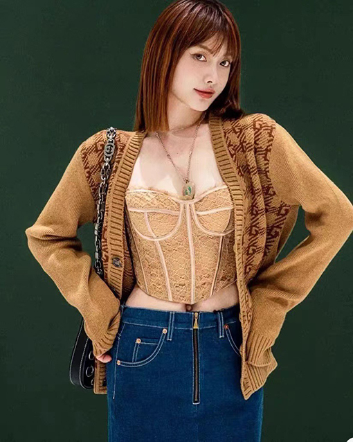 グッチニットカーディガン偽物 HA HA HA シリーズ 男女兼用