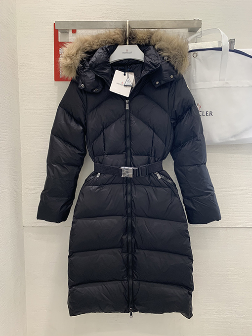 【レディースロングコートの通販】モンクレール服コピーダウンジャケットアウター フォックス ベルトディテール